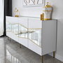 Hanah Home Consola Nice Blanco y Oro
